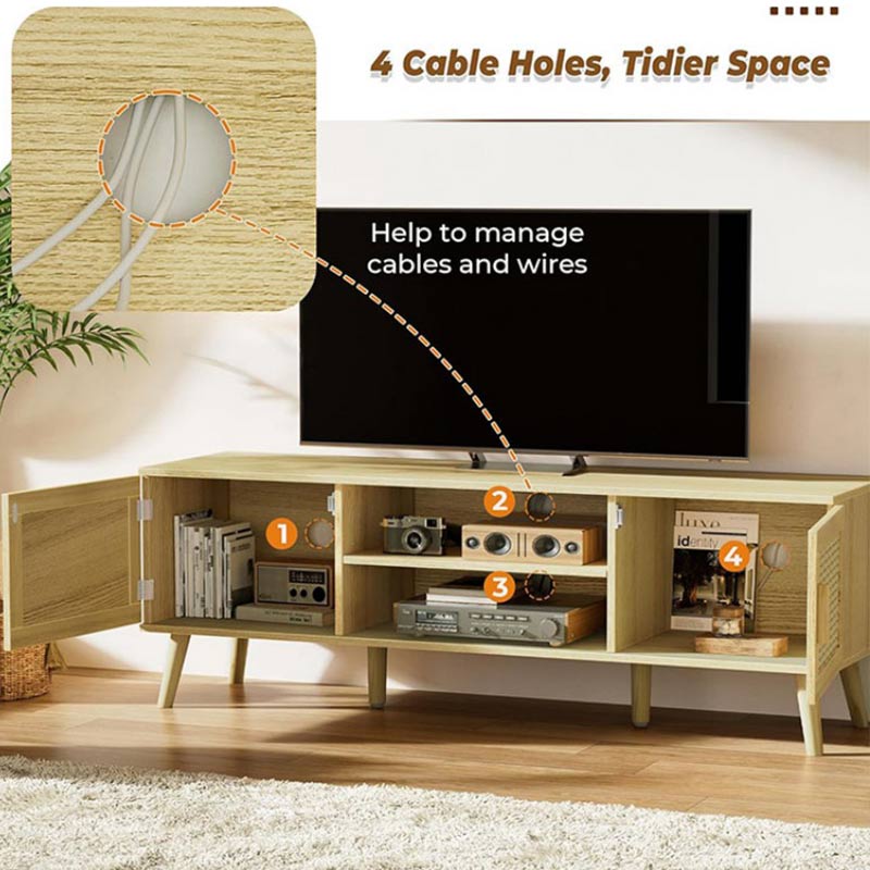 Sturdy Rattan TV Stand