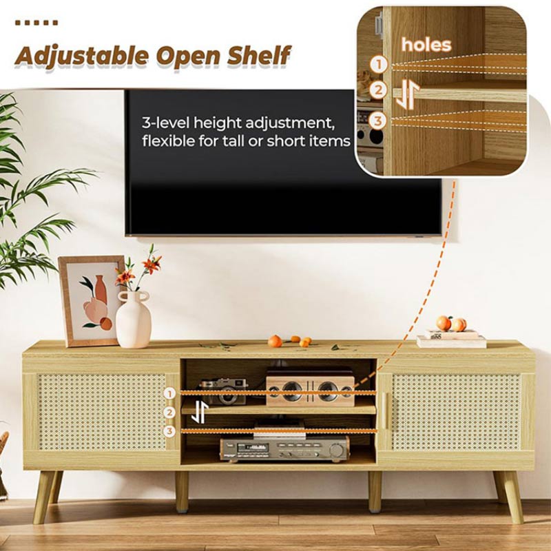 Sturdy Rattan TV Stand