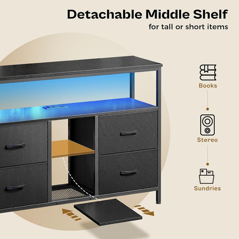 TV Stand With Shelves
