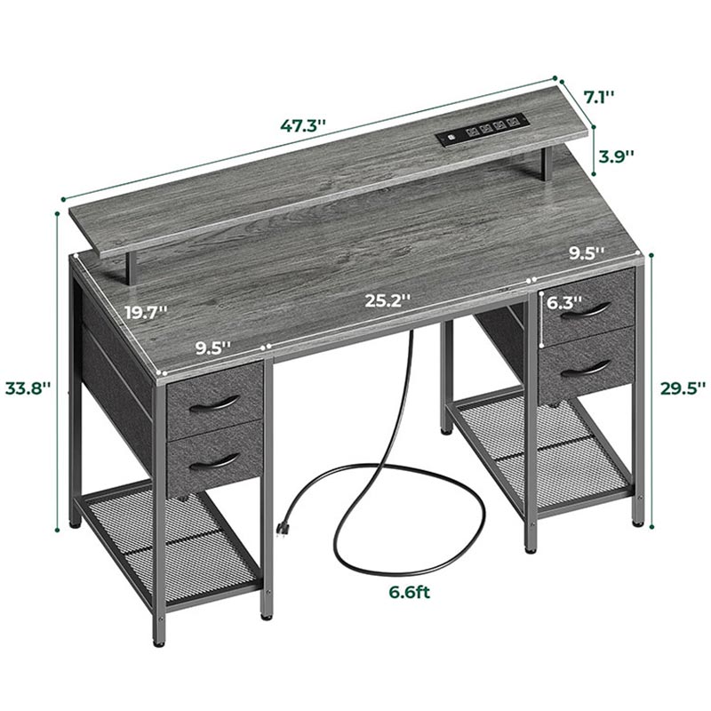 Home Office Desk With Drawers