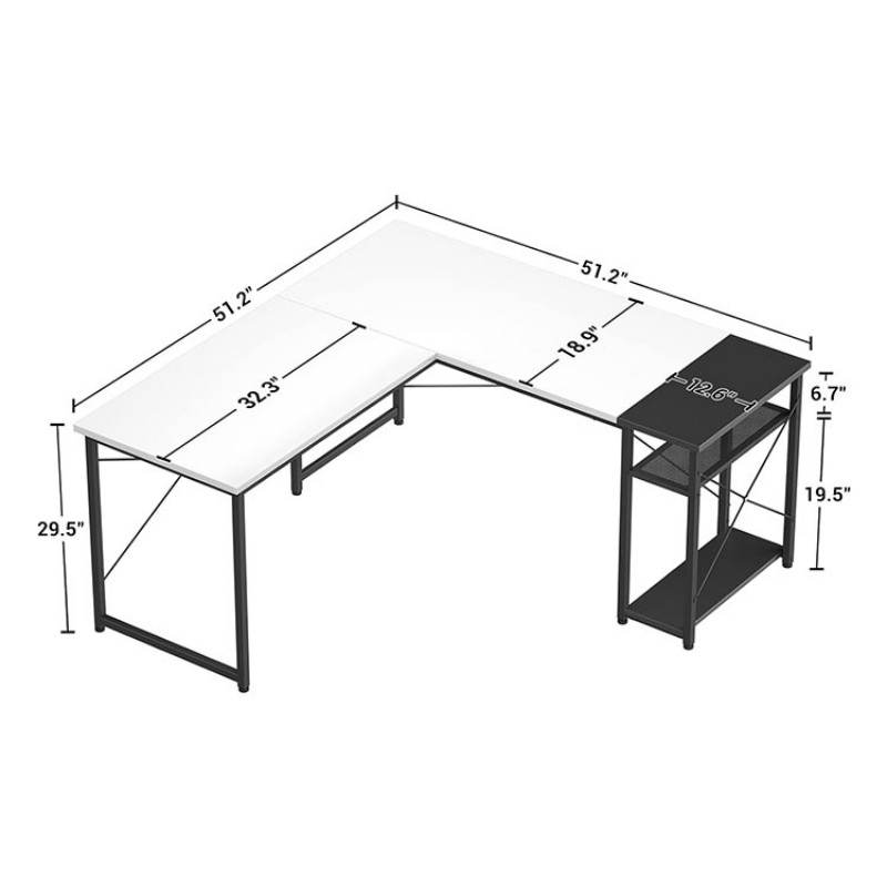 Corner Computer Desk With Storage