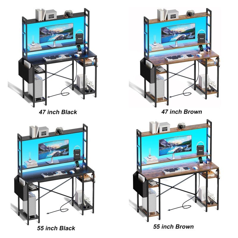 Computer Desk With Shelves
