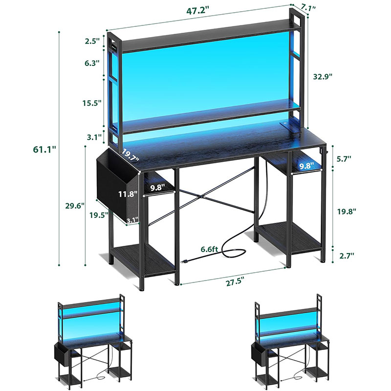 Computer Desk With Shelves