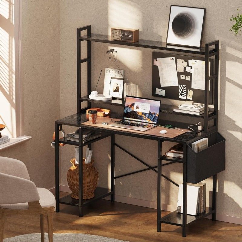 Computer Desk With Shelves