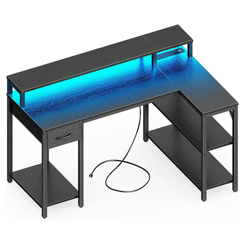 L Shaped Standing Desk With Storage