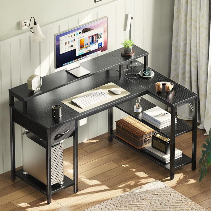 L Shaped Standing Desk With Storage