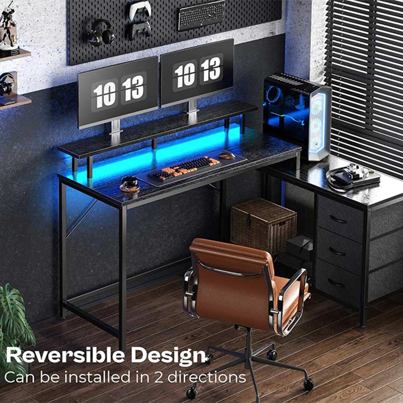 Corner Desk With File Drawers