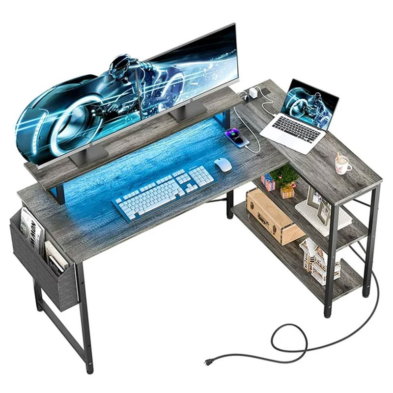 Modern L Shaped Desk With Storage