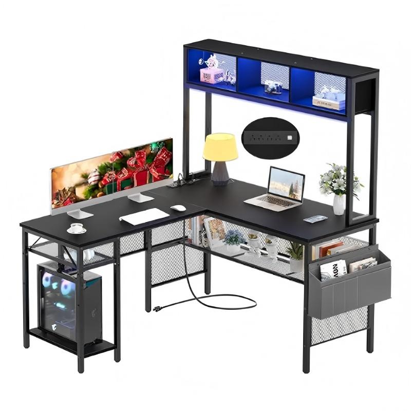 Corner Standing Desk With Storage
