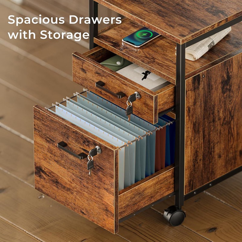2 Drawer File Cabinet With Lock
