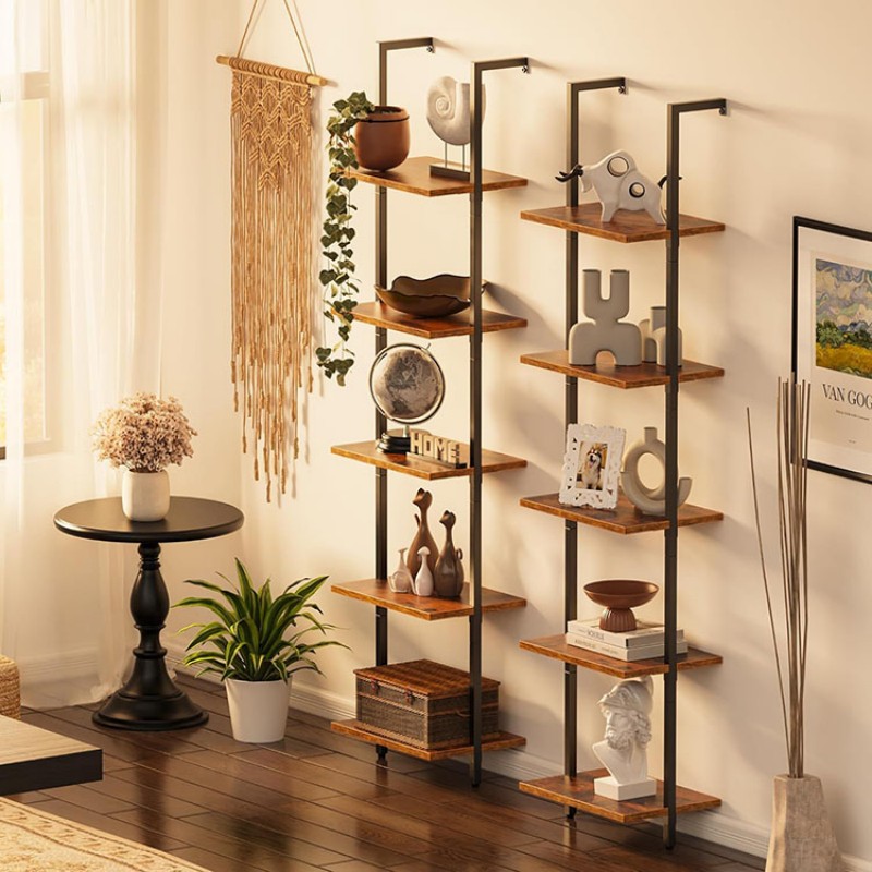 5-Level Tall Narrow Bookshelf