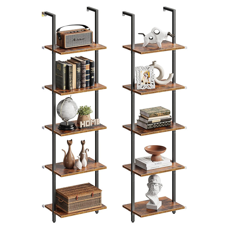 5-Level Tall Narrow Bookshelf