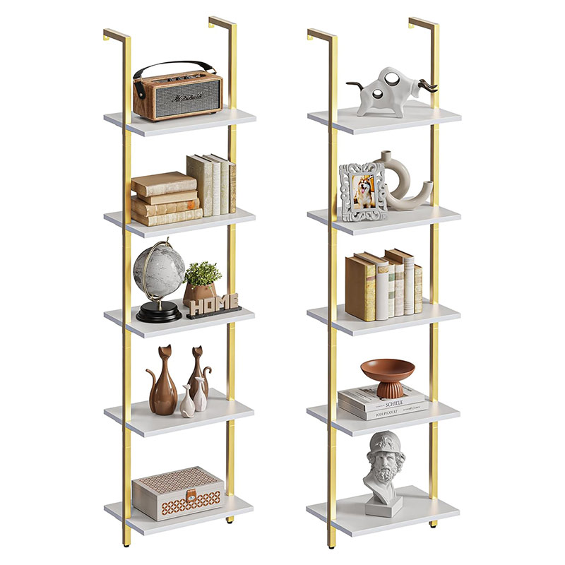 5-Level Tall Narrow Bookshelf