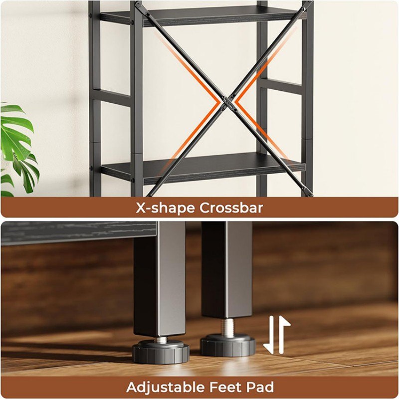 Wide 4 Tier Bookshelf