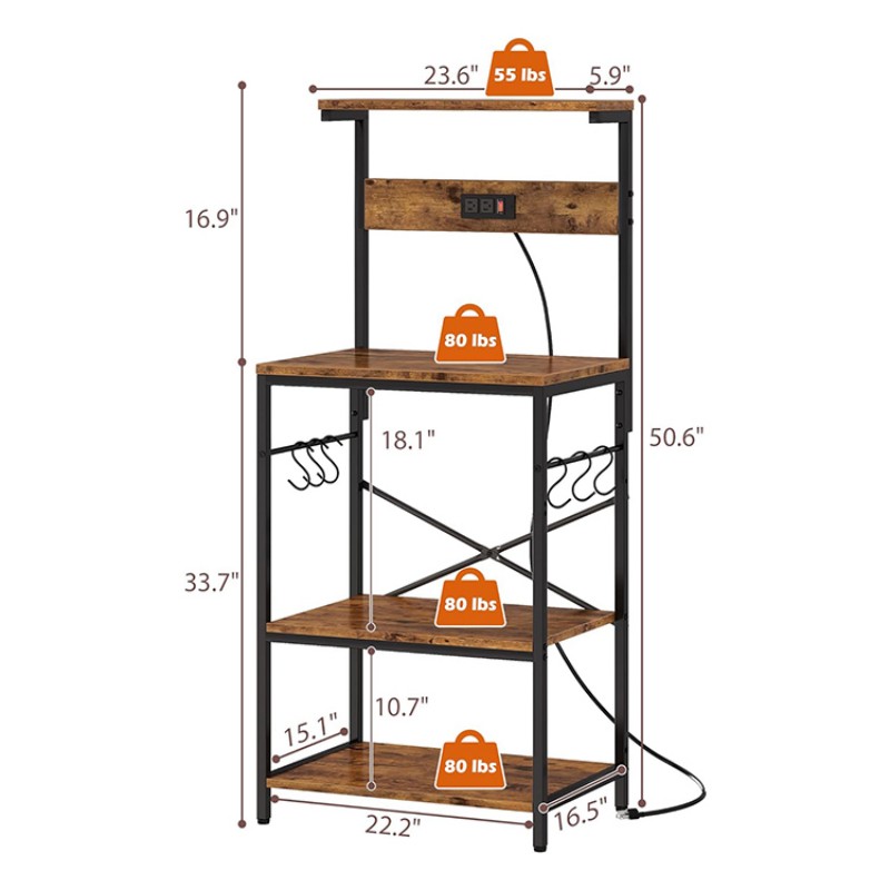 4 Tier Microwave Shelf Stand
