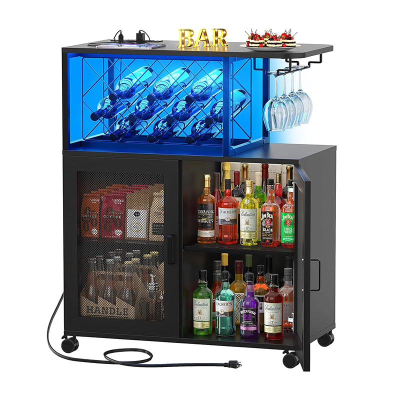 Kitchen Bar Cabinet With Light