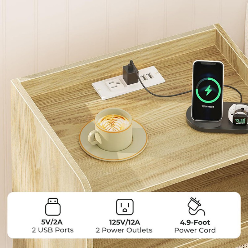 Wooden Side Table for Bedroom