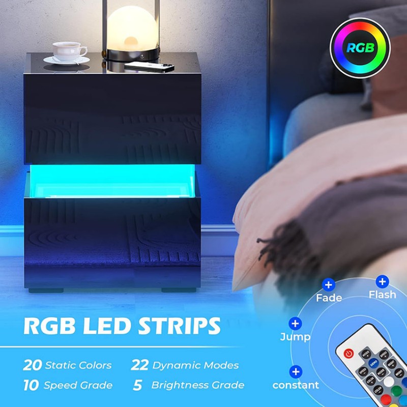 Bedroom Bedside Table With Light