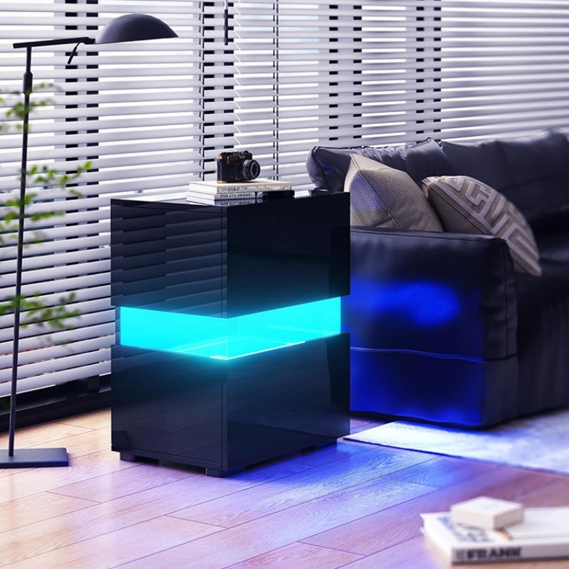 Bedroom Bedside Table With Light