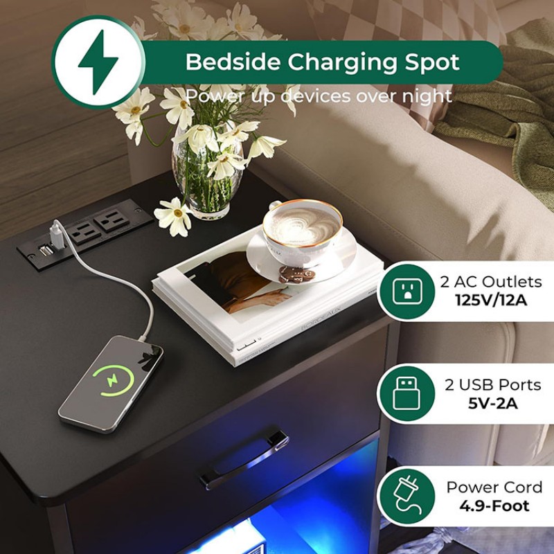 Led Light Nightstand