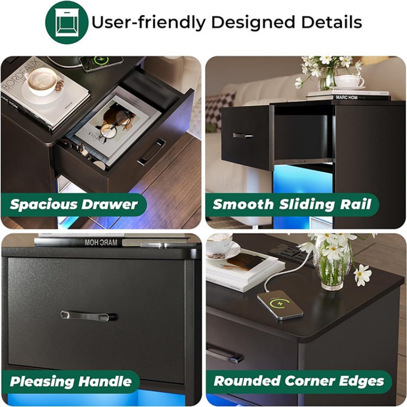 Led Light Nightstand