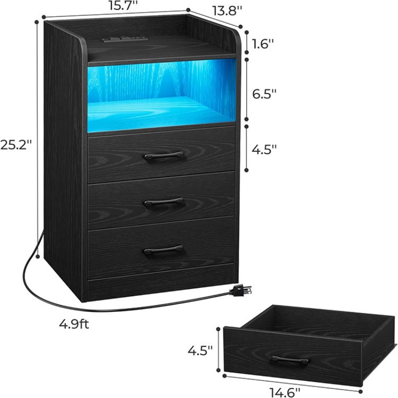 Led Bedside Table