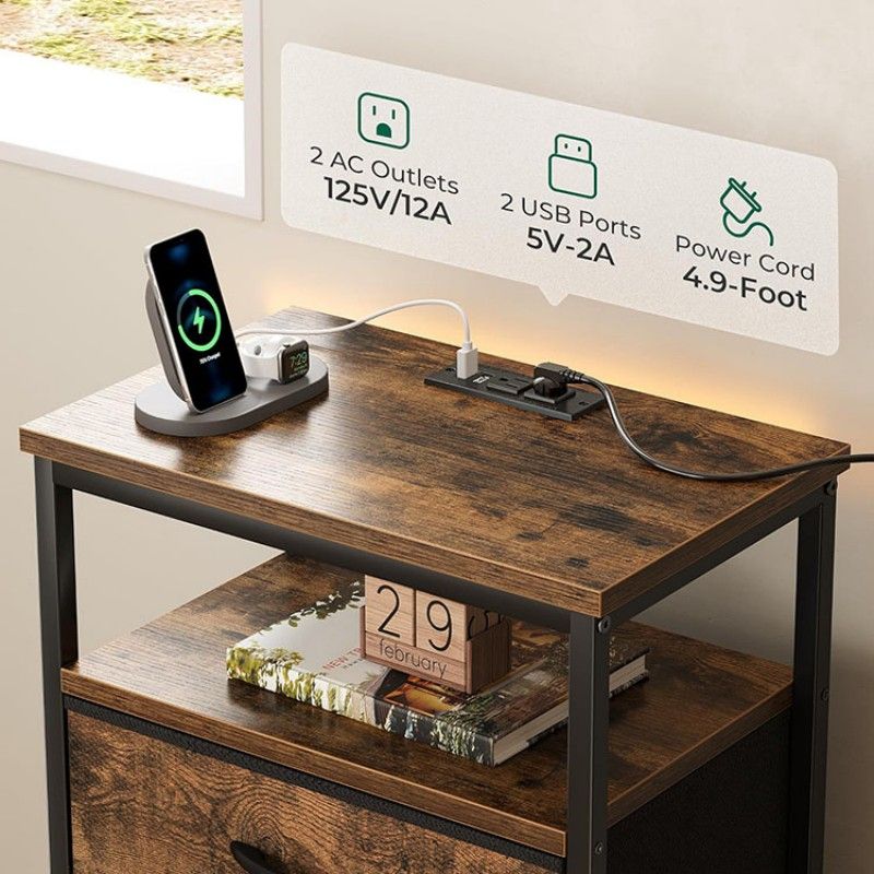 Tall Nightstand With Drawers