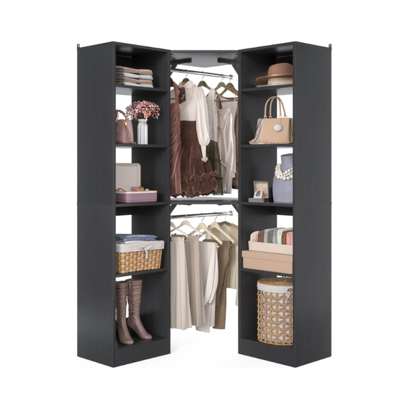 Black L Shaped Wardrobe