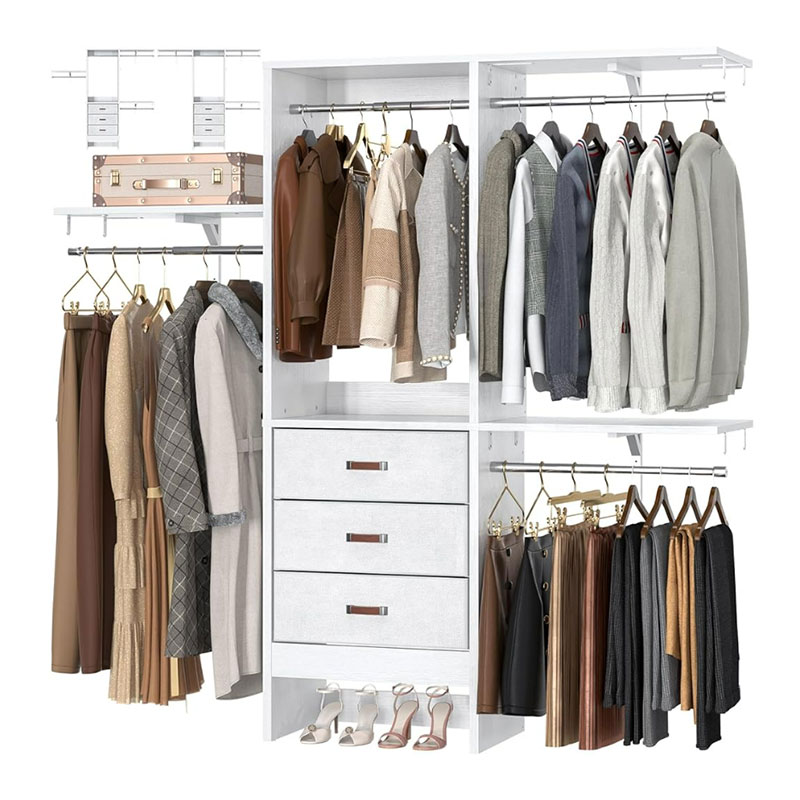White Wardrobe With Drawers
