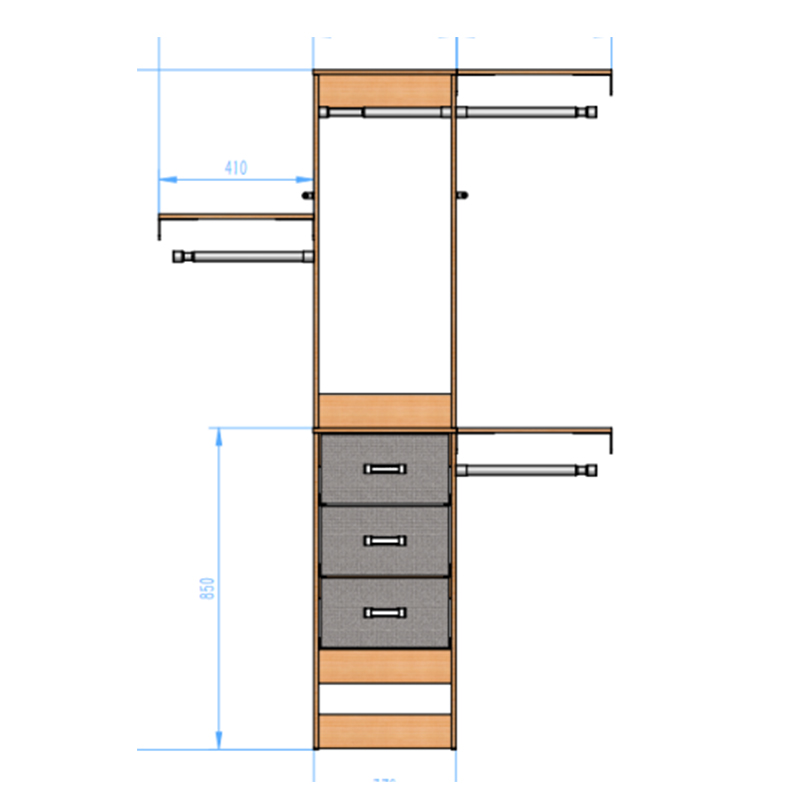 White Wardrobe With Drawers
