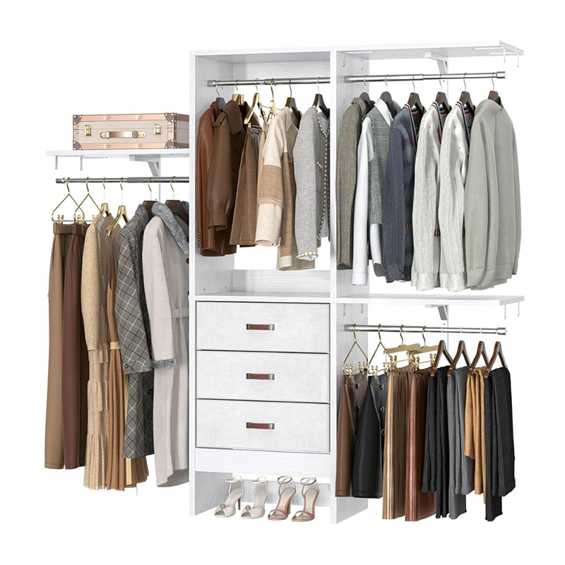 White Wardrobe With Drawers